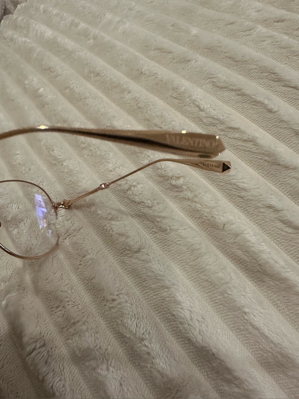 Valentino Round Gold Metal Frame Glasses; NWOT - Picture 6 of 10